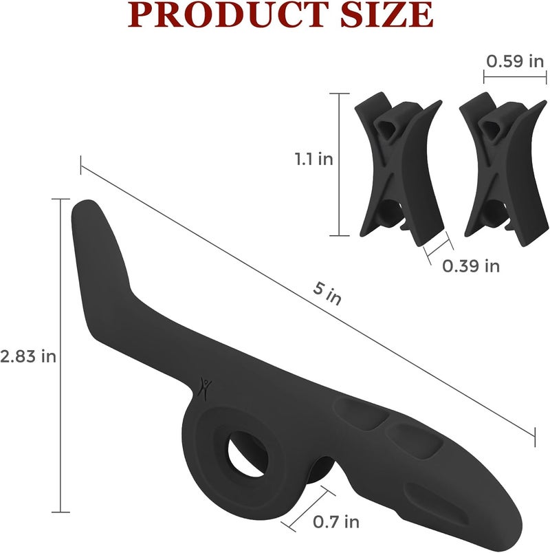 RANMING Violin Bow Holder for Practice– Silicone Hand Position Corrector Non-Slip Teaching Tool for Beginners Students Improve Bow Grip & Posture Violin Teaching Aid With 2 Bow Stopper Black - Image 5